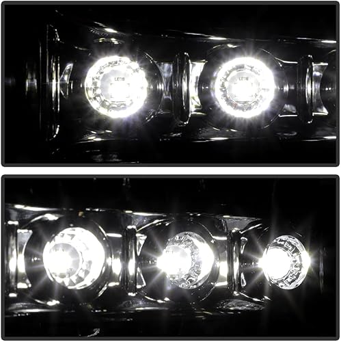 Miniatura 7 de ACANII - Faros delanteros LED para Ford F250F350F450 Superduty Excursion 1999-2004, color negro