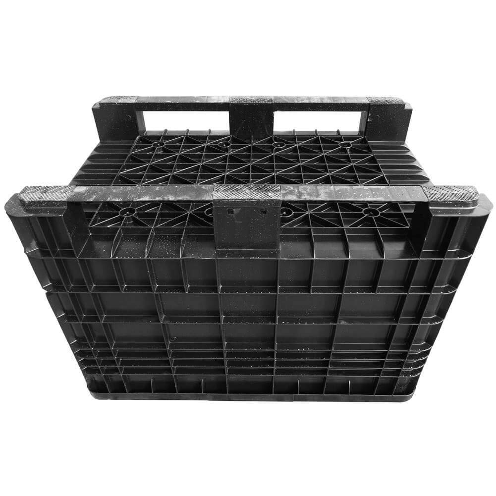 Cassa pallet in plastica (HDPE riciclato) 2 traverse, Mis. 1200 L x 800 P x 800 H mm, portata 250 Kg, volume 530 Lt