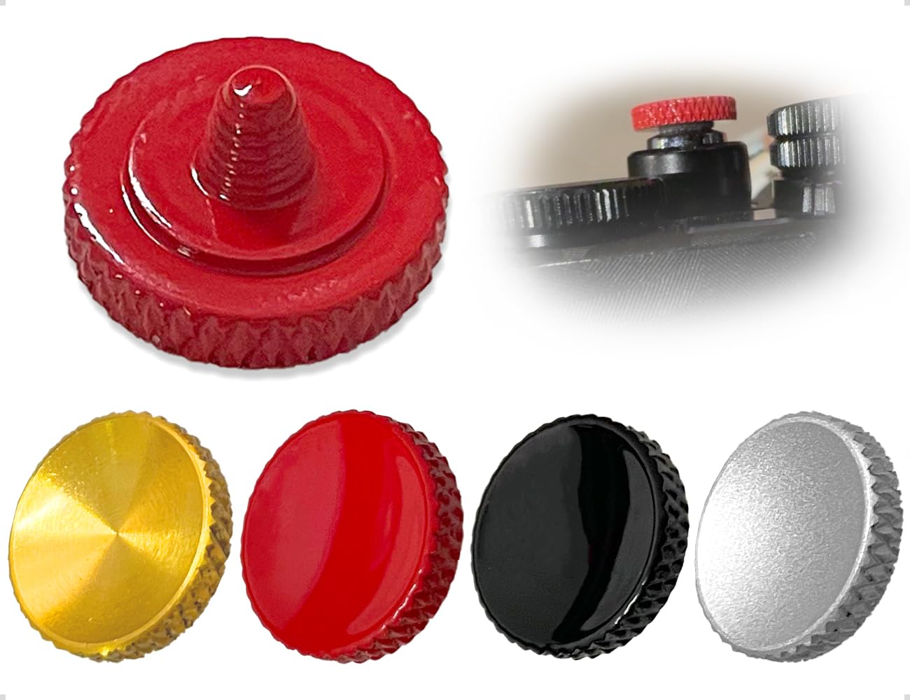 4 sztuki przycisków migawki, wyzwalacz aparatu z czystej miedzi, przycisk zwalniania, kompatybilny z aparatem Fuji, kompatybilne z aparatem Leica, kompatybilne z aparatem Canon (czerwony