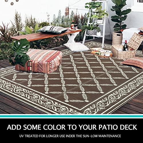 Capslpad Outdoor Rug For Patio Clearance 5X8Ft Reversible Mats Plastic Straw Rug Rv Camping Rug Patio Rug Outdoor Area Rug For Porch Backyard Terrace Deck Beach Camping Picnic Bbq Garden Balcony Decor #TOP4