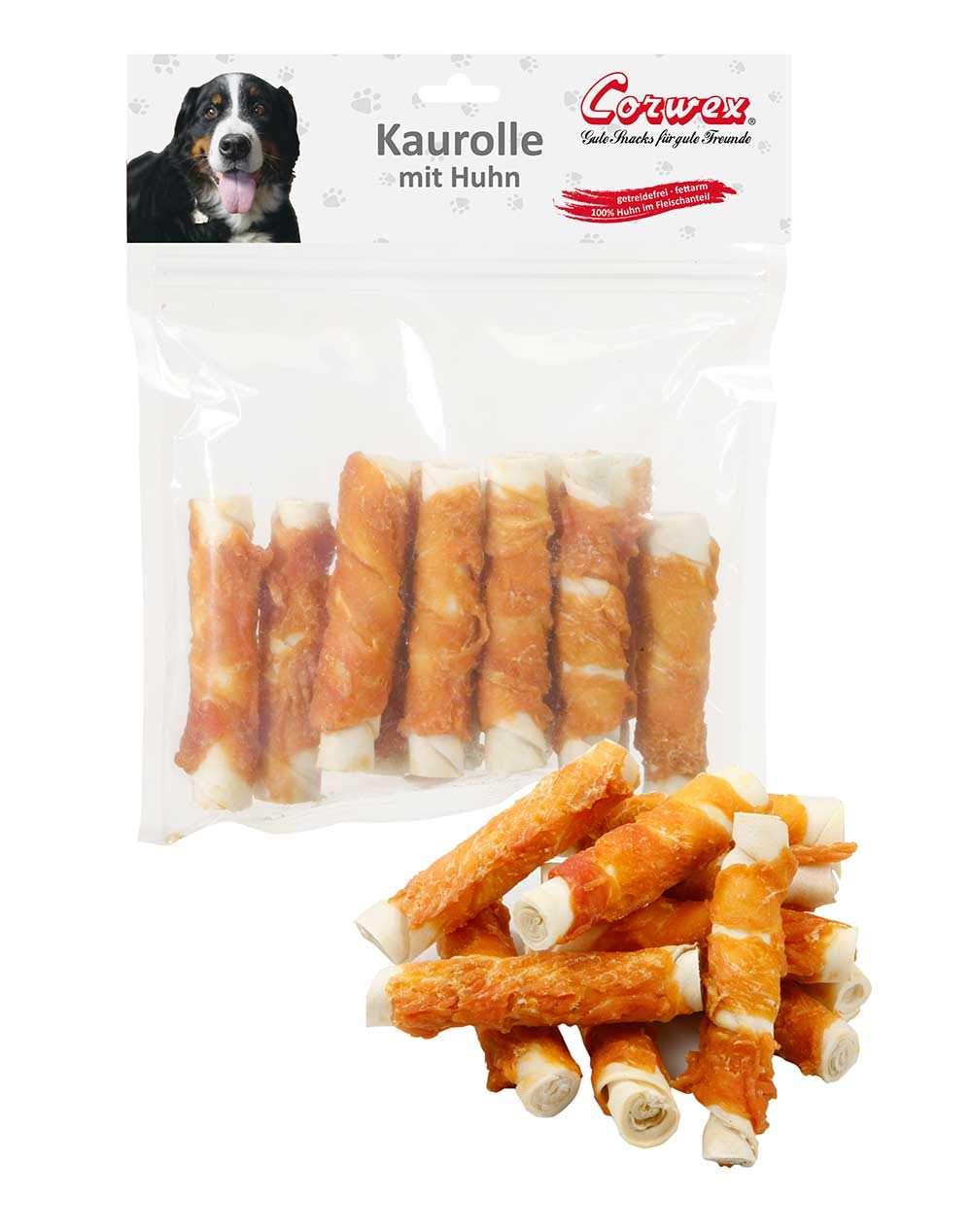Corwex Hundesnack Kaurolle mit Huhn Maxi (3 x 500g)