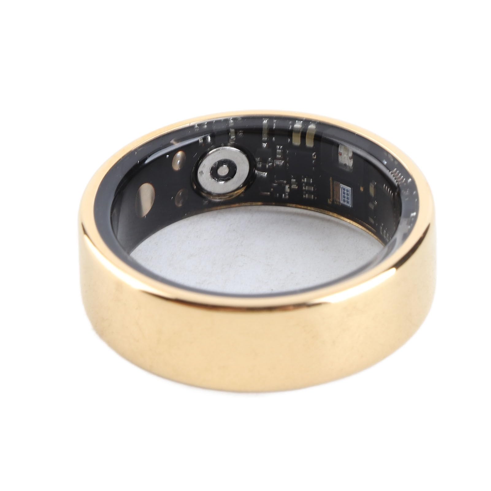 ASHATA Smart Rings for Men and Women, Fitness Trackers for Women, Smart Ring Gesture Control Intelligent Ring Multi Motion Modes IP68 Water Proof, Golden (12#)