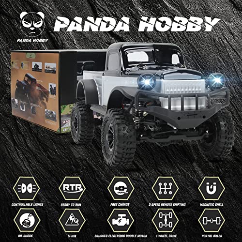 Panda Hobby Sport Tetra K1 1/18 Rtr Scale 4X4 Rock Crawler 4Wd Off-Road Vehicle (Silver Black) #TOP4