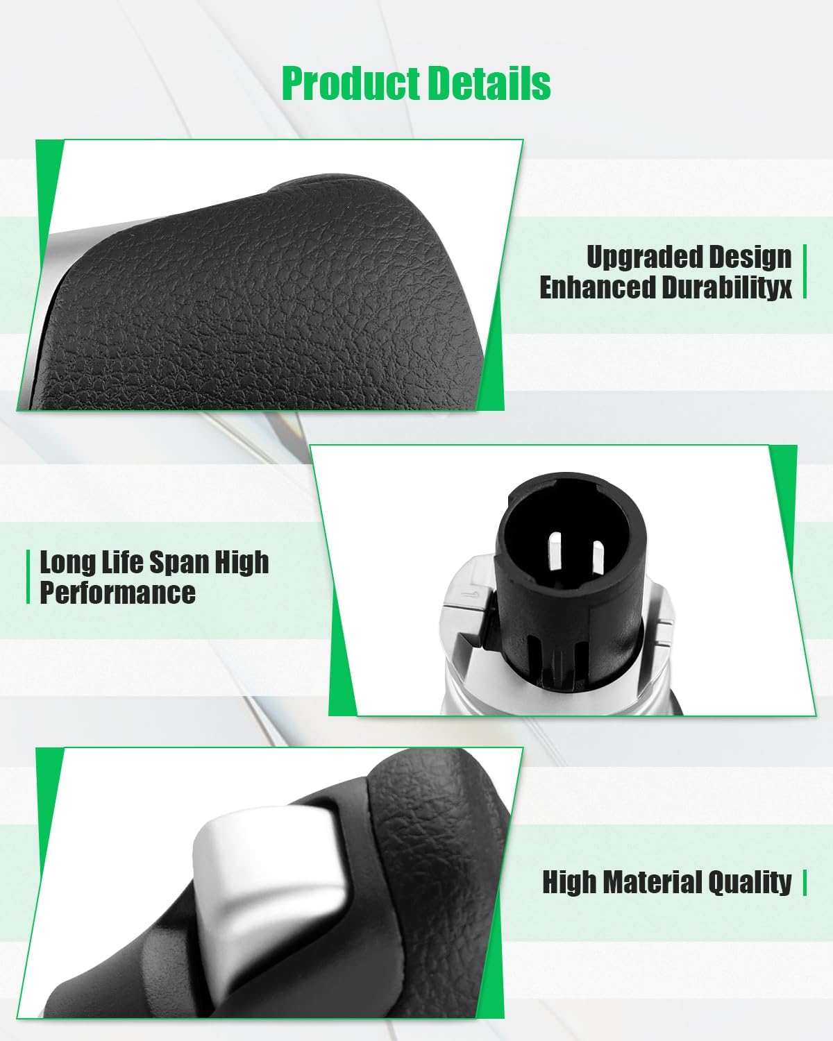 Leather Automatic Shift Knob Fit for Honda Accord 2018 2019 2020, Replacement 54130-TVA-A82ZA