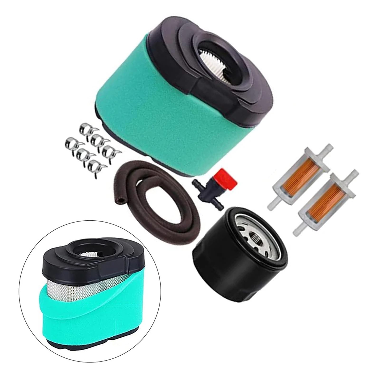 Compatible con GY21057 MIU11515 Filtro 492932S 492932 Filtro de aceite 695666 Filtro de combustible Kit de reemplazo de herramientas eléctricas de jardinería Kit de filtro de aire