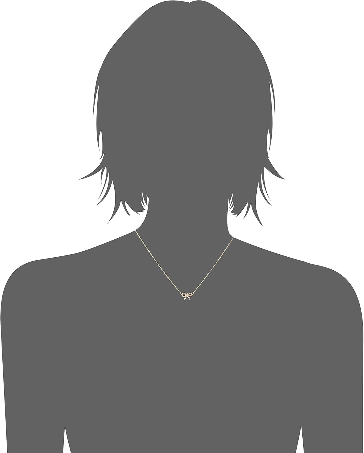 Amazon Collection Crystal Motif Necklace Pendant in Sterling Silver, 16" + 2" Extender - Image 2