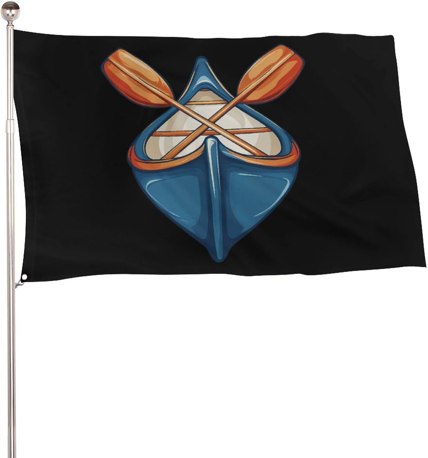 Paddling Canoe Rower Canoer Rowing Paddler Garden Flag Polyester Banner Durable Yard Flag for Indoor Outdoor 35×59 in