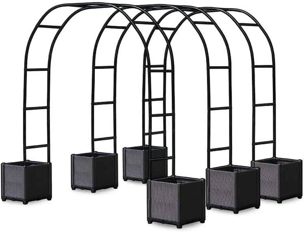 Arbors Metal Garden Arch/Climbing Frame/Arch Frame Strong and Durable Used for Rose Climbing Plants Supporting Arch Garden Decoration (white pipe diameter 16mm)