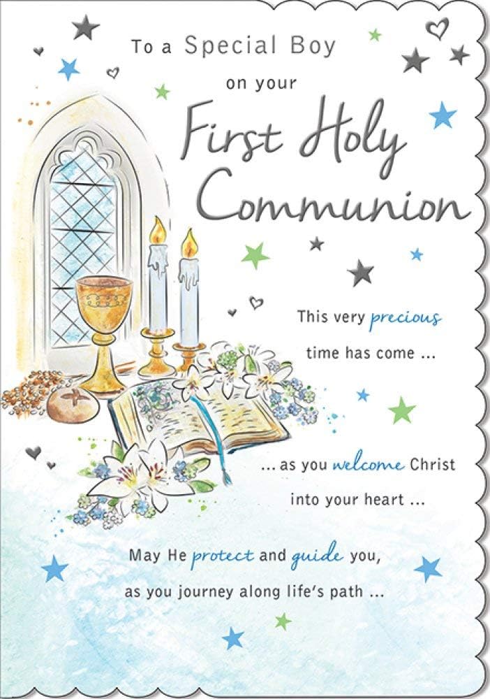 Piccadilly Greetings Traditional Religious Card Communion M - 7 x 5 inches
