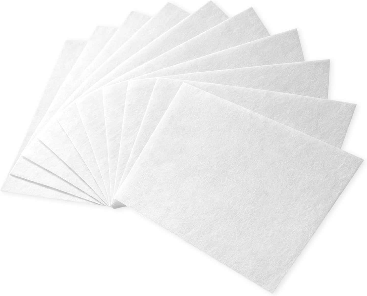 2mm Thick Stiff Felt Fabric Sheets, 8 x 12 Inch Hard Felt Squares, 10 Pcs White Craft Felt for DIY Sewing Art Projects