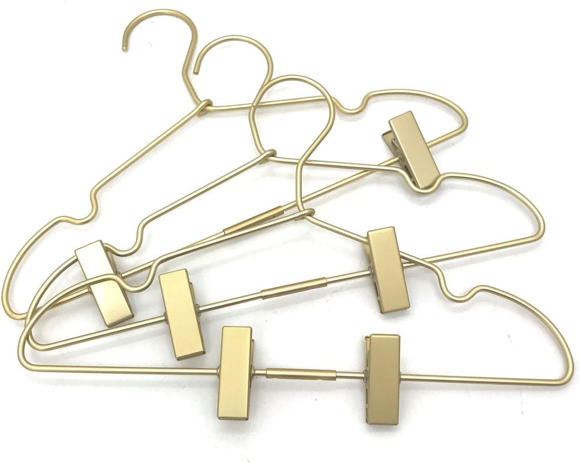 KOOBAY10PS Golden Metal 12.5 Baby Clothes Clips Hanger Children Kids Coat Hanger Display and Storage