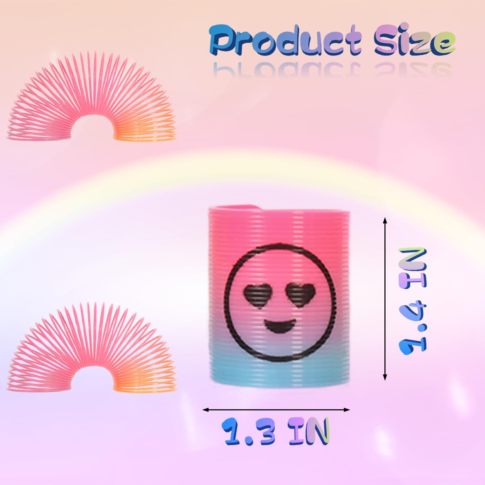 Irnushka Mini Spring Rainbow Coil Party Favors for Kids, Mini Plastic Coil Spring Toy for Easter Egg Filler Party Favor Carnival Prize Birthday Goodie Bag Stuffers (Style A+B, 120)