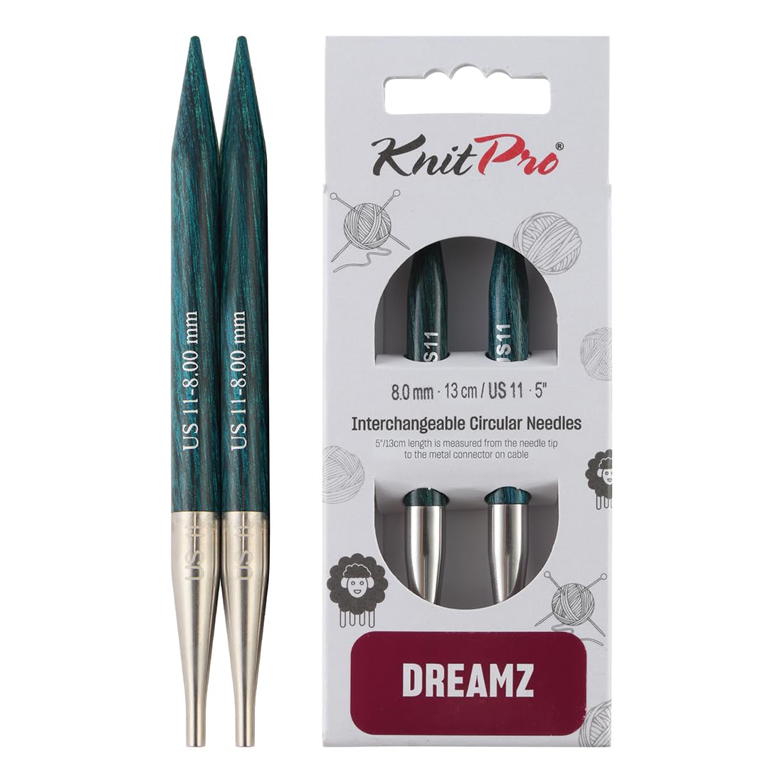 KnitPro Dreamz Interchangeable Circular Needles 5" (13cm) | Size 8.00mm