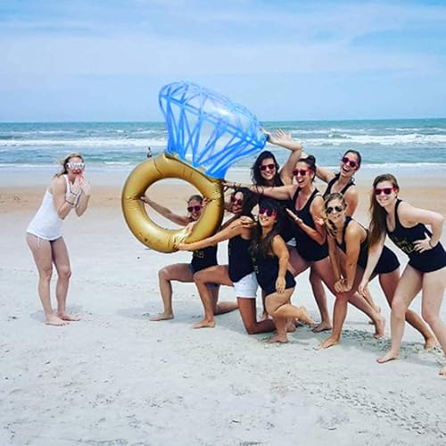 Miniatura 4 de DODAMOUR Flotadores inflables para piscina, anillo de compromiso, anillo de despedida de soltera, decoración de escenario, flotador de natación