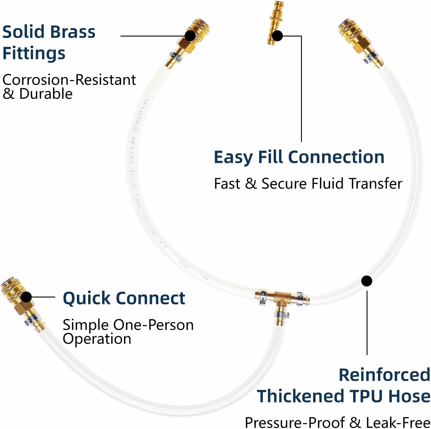 30“/ 76.2cm Hydraulic Steering Bleed Kit with Filler Hose–Compatible with SeaStar, BayStar & Uflex Systems, Easy DIY Air Removal & Fluid Fill Tool, Work for Marine Outboard Steering Maintenance Kit