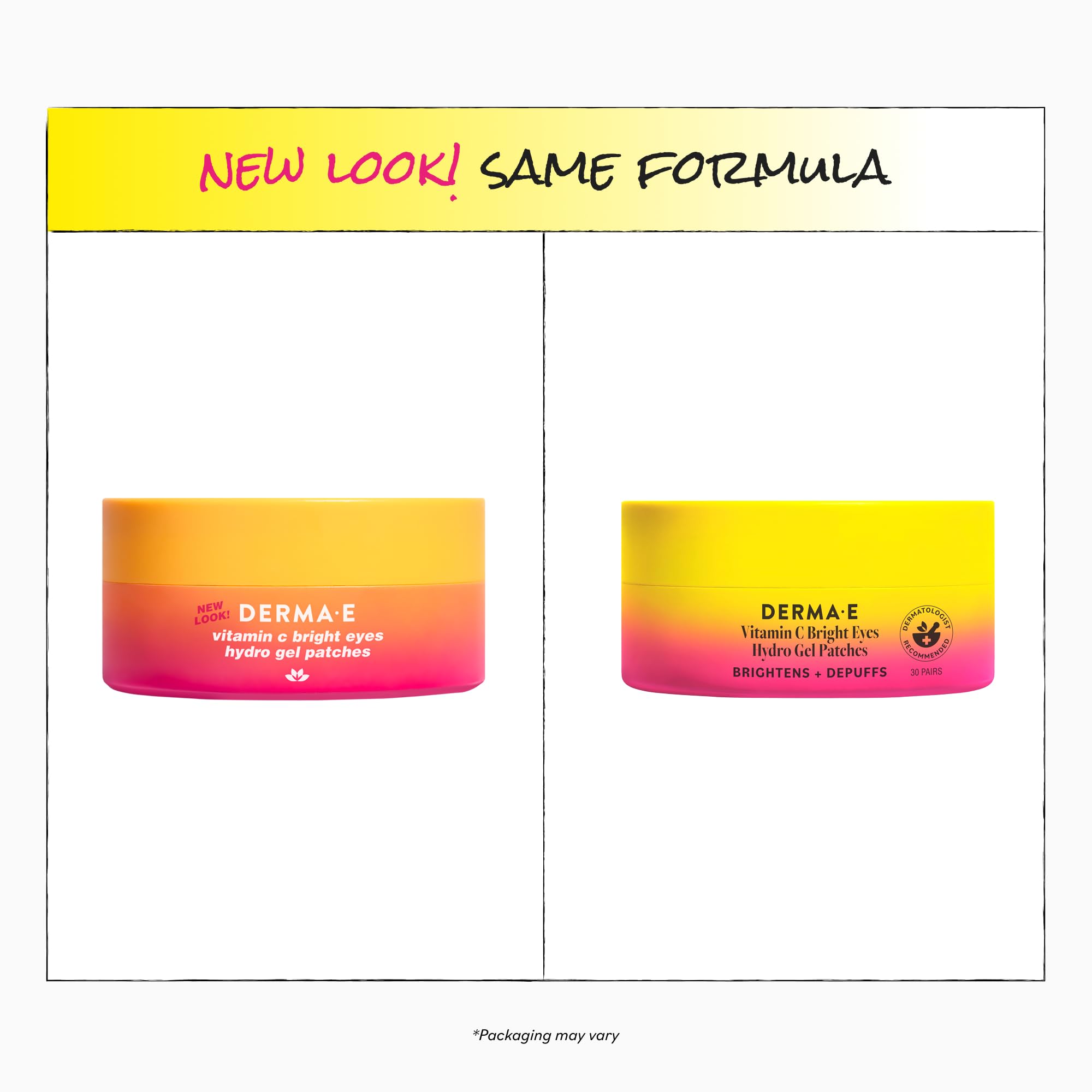 DERMA E Vitamin C Bright Eyes Hydro Gel Under Eye Patches