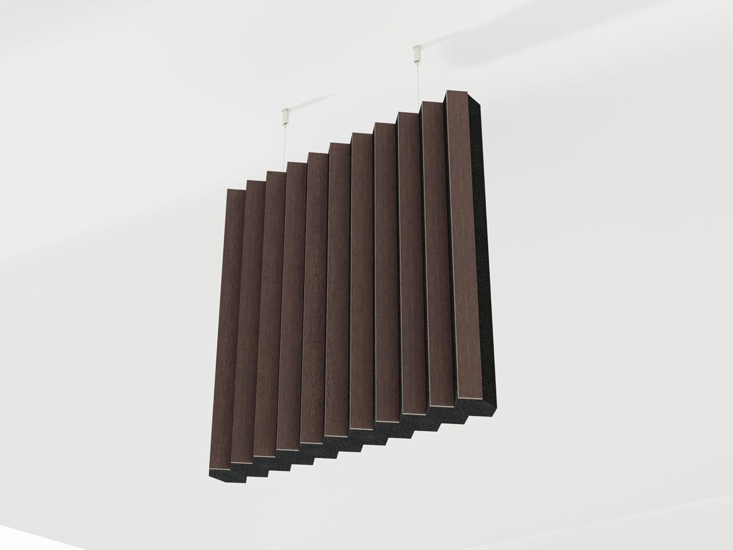 2 Pack — Acoustic Ceiling Panels «BUFLER» with mounting kit | Absorption - Diffusion - Reflection - Soundproofing | Acoustic Cloud Panel | Color: [ Cherry ]