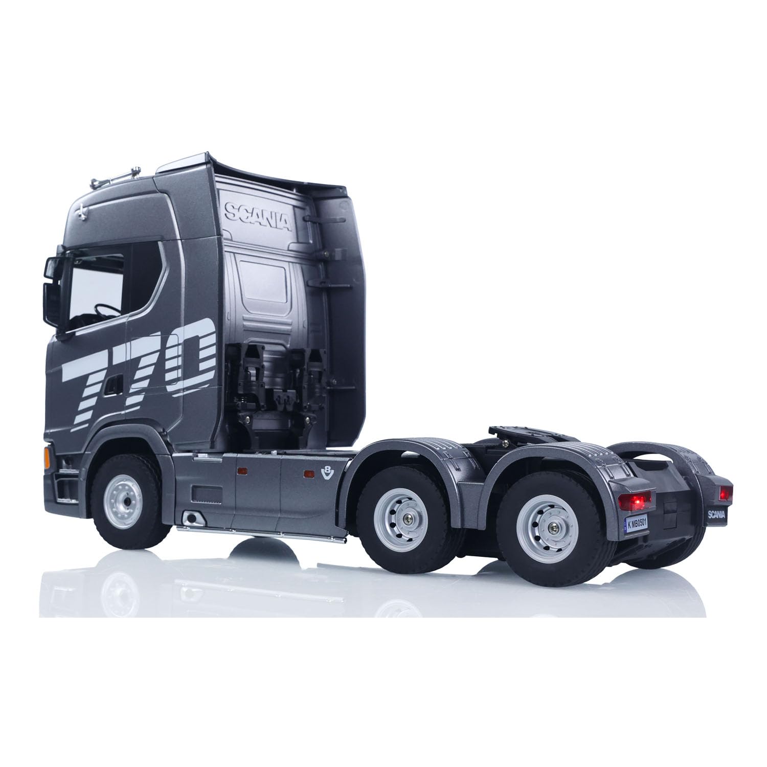 770S – Modellino di trattore radiocomandato in plastica 1/18 con batteria RTR 7,4 V, effetti sonori, luce 19 CH – Modello di camion – A partire da 14 anni (grigio)