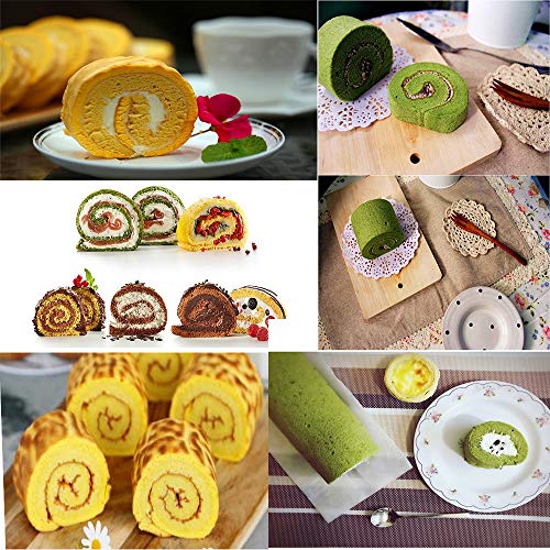 Yuanaiyi Swiss Roll Cake Mat - Flexible Multipurpose Silicone Sheet Nonstick Jelly Roll Pan Baking Tray Pastry Mat Pizza Cookies Mold（Set Of 2） #TOP5