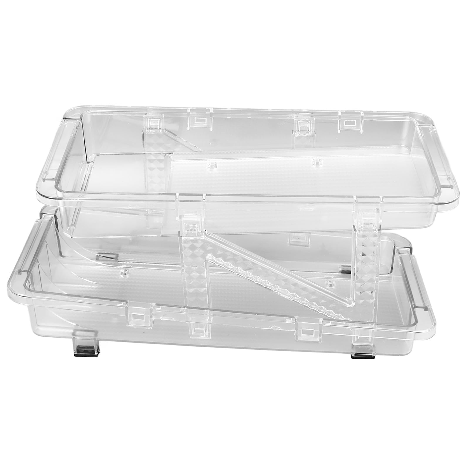 Dispensador de latas de refrescos para refrigerador, 2 capas, ajustable, automático, transparente, organizador de bebidas, despensa, encimera, 2 unidades