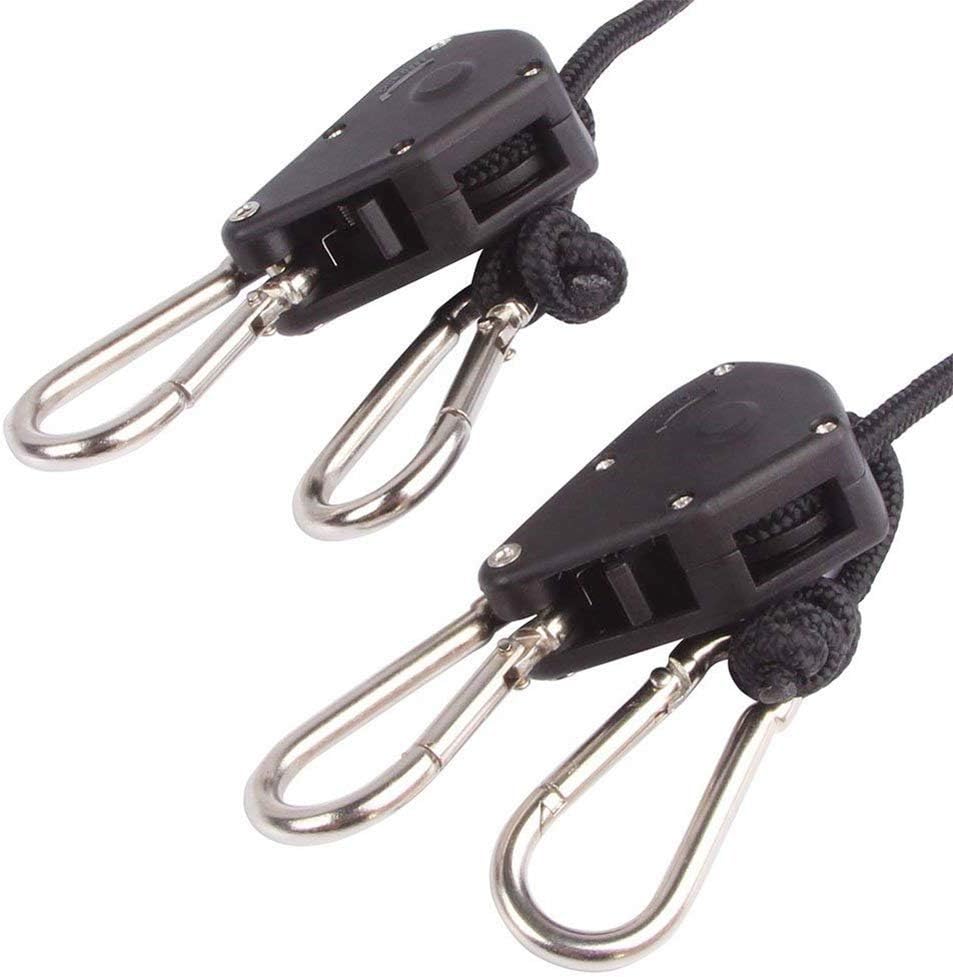 Osunby Pair of 1/8" Adjustable Heavy Duty Rope Hanger for LED Grow Light Hanging Kit Grow Tent & Gardening