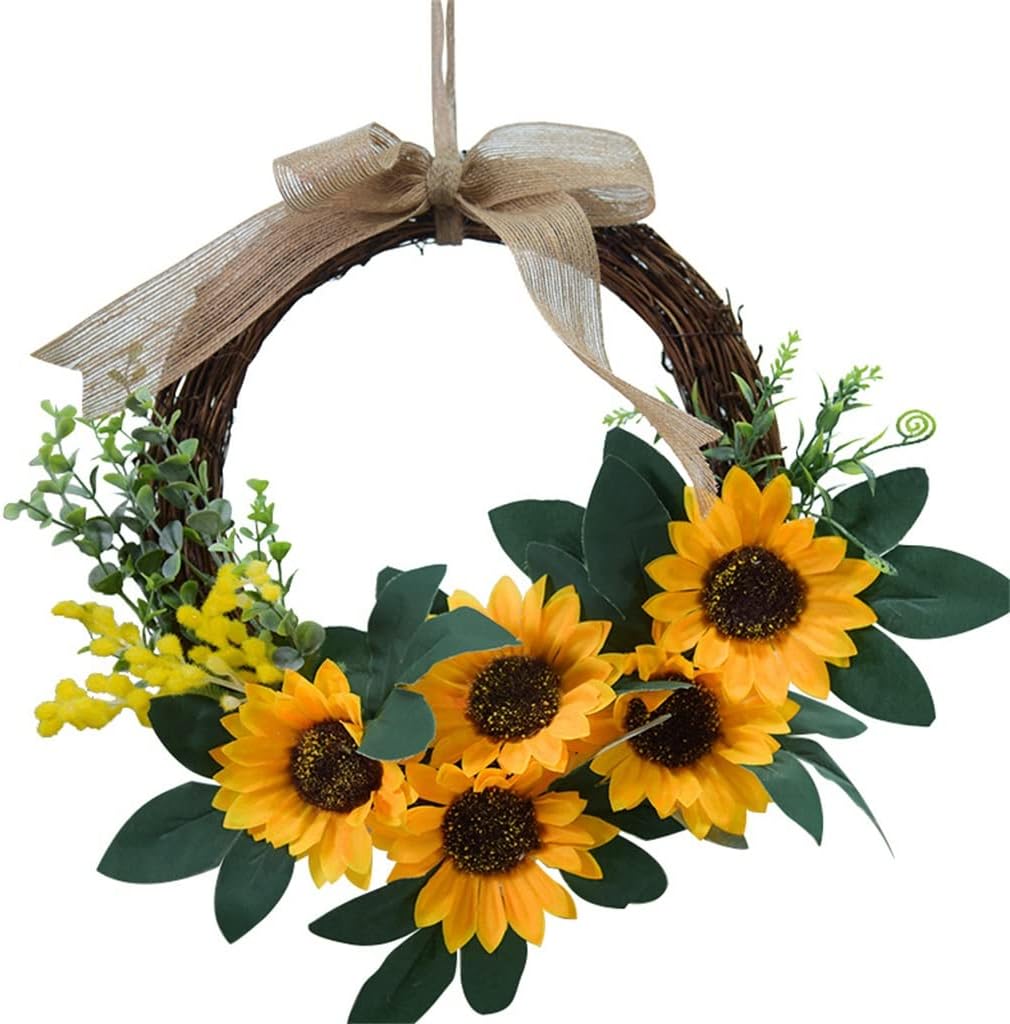 Sunflower Garland Home Decoration Rattan Garland Wall Decoration Bedroom Pendant