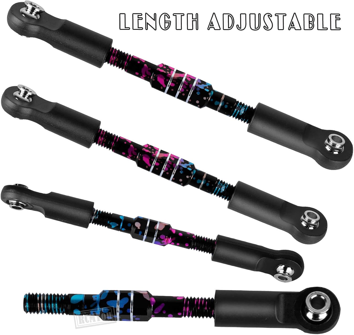 RC Turnbuckles Camber Links Upgrades Part for 1/10 Slash/Stampede/Rustler/Bandit 2WD VXL,Aluminum Turnbuckles Camber Links Hops Up,Colorful