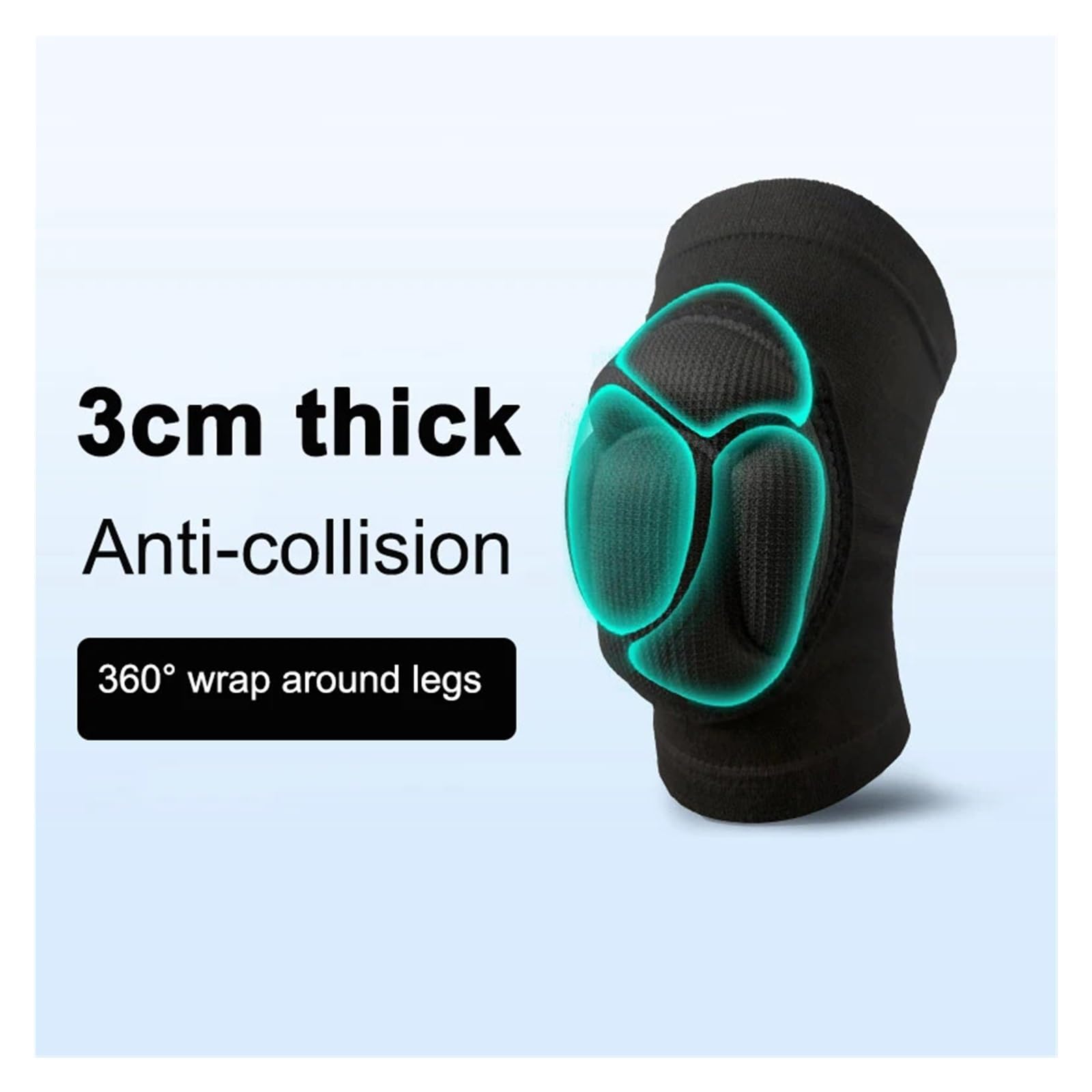 MRKU Genouillères de Sport antidérapantes, 1 Paire, Protection épaisse, équipement de Fitness et de Basketball, Homme/Femme