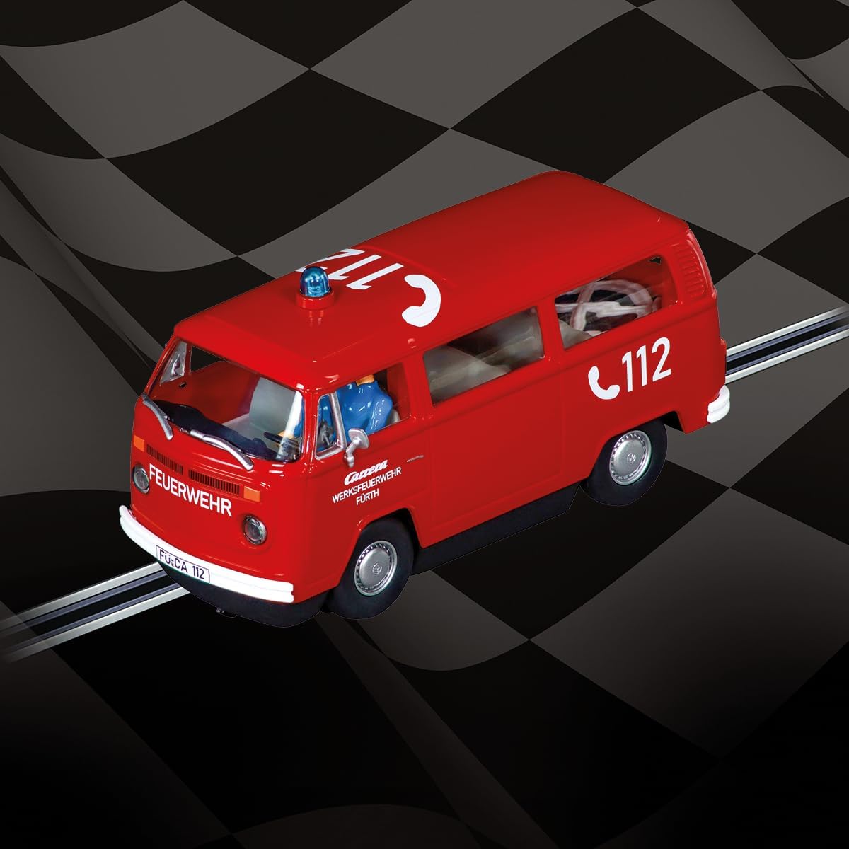 Carrera 27837 VW Bus T2b Fire Brigade 1:32 Scale Evolution Analog Slot Car Racing Vehicle