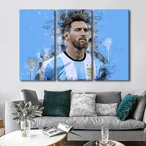 Miniatura 95 de TISHIRON 3 paneles CR7 Cristiano Ronaldo - Póster en lienzo para decoración de pared, pelota deportiva, casa moderna, para club, arena, sala