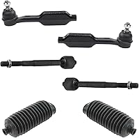 Vista 87 de TRQ Kit de dirección interior y exterior para lado del conductor y del pasajero delantero, con cremallera de dirección y fuelle de piñón compatible