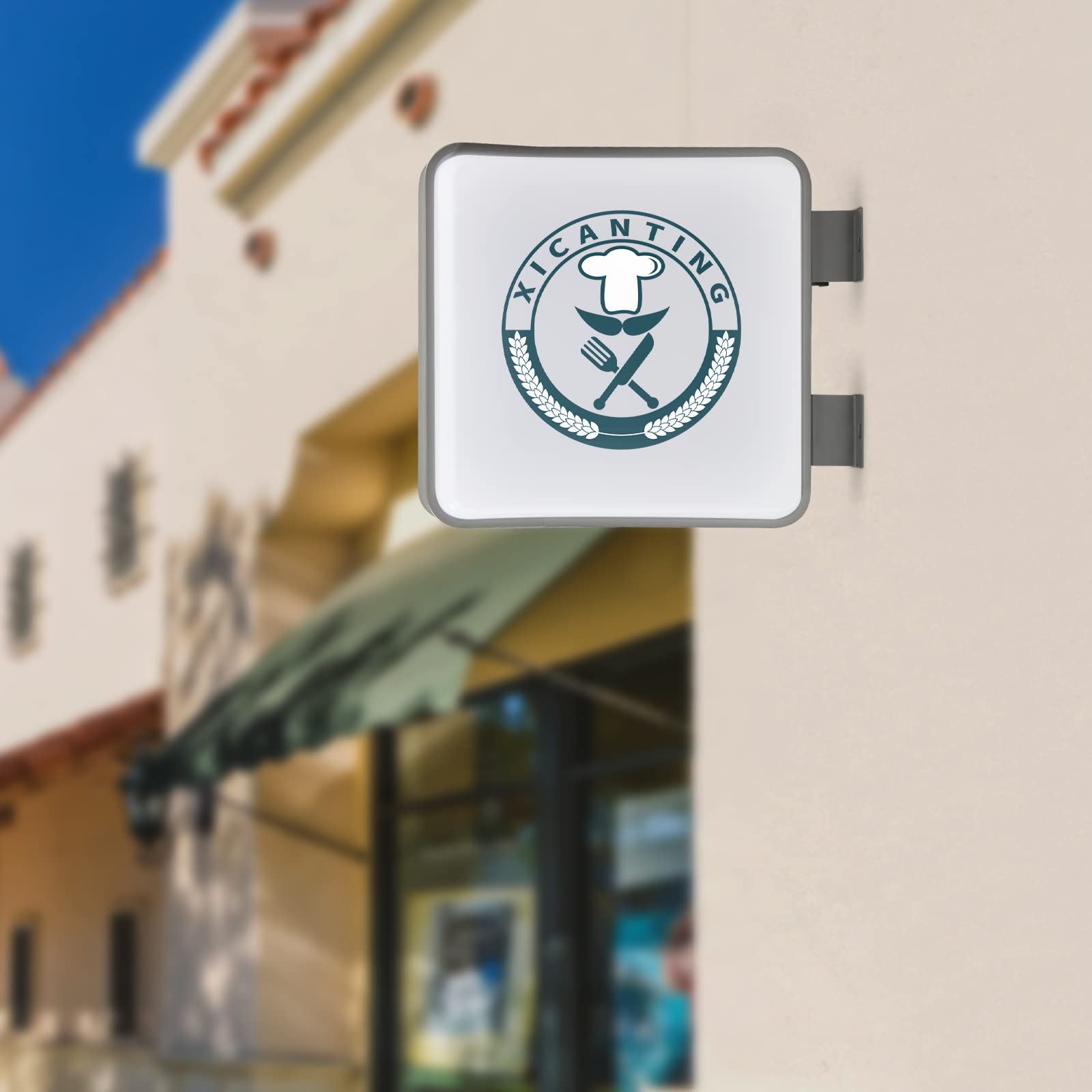 Light Box - Scatola luminosa a LED su entrambi i lati, 220 V, 10 W, 50 x 50 cm, impermeabile IP65, visibilità su entrambi i lati, supporto stabile, montaggio a parete, efficiente dal punto di vista