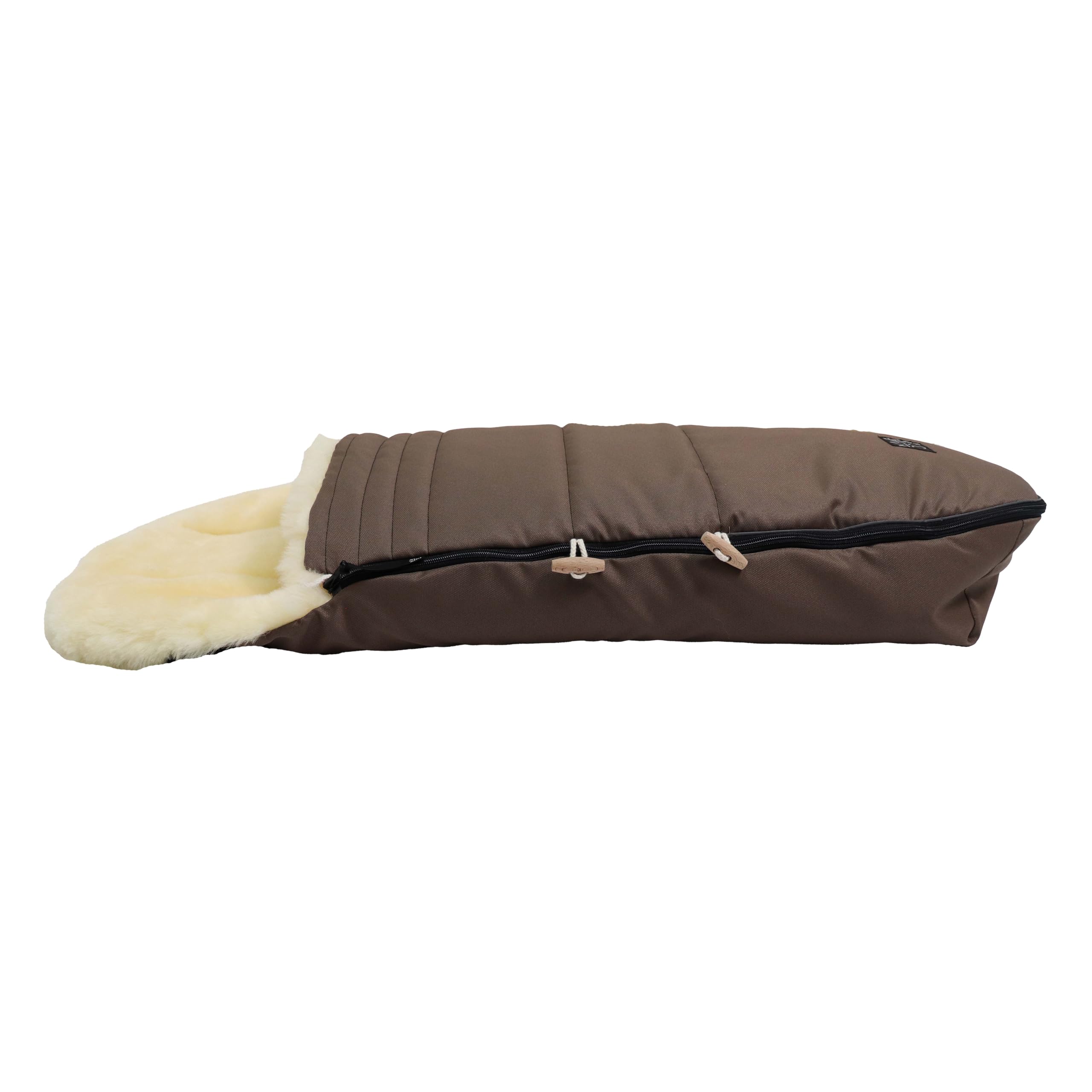 Kaiser 6544585 Lammfell Fußsack "LOVE THE NATURE" Farbe: caribou