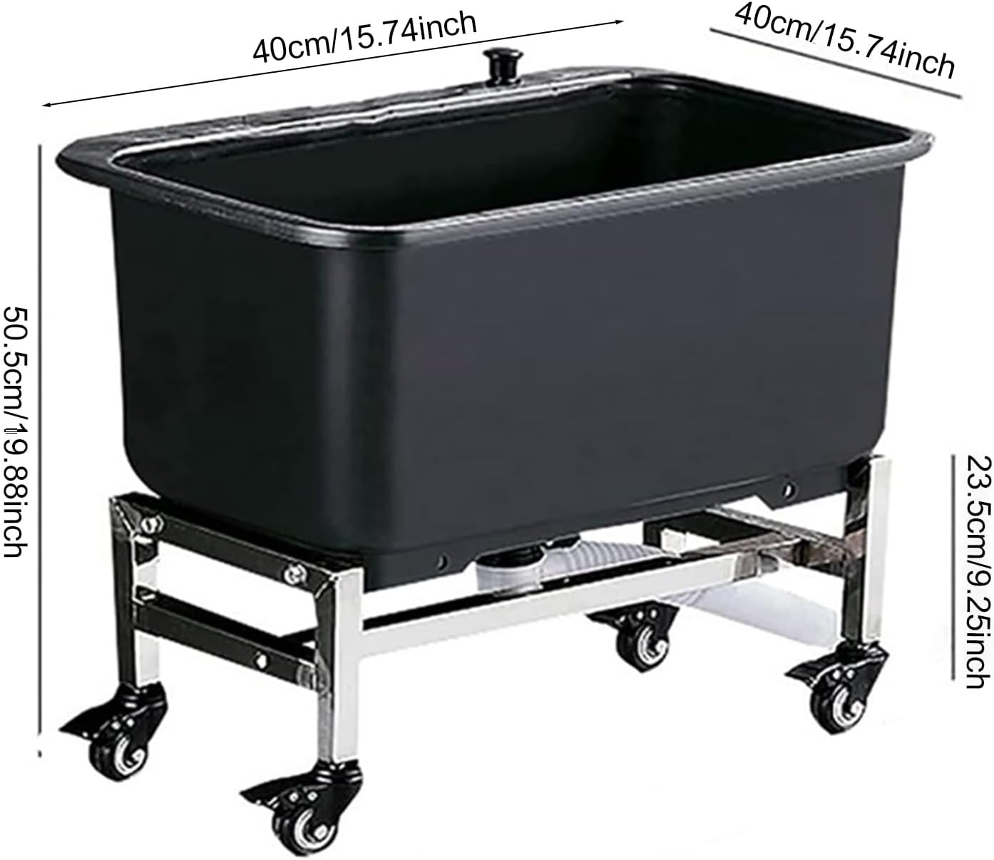 Movable Mop Sink, Utility Mop Bucket, Plastic Mop Service Basin, Commercial Wash Station Tubs, Laundry Room Sink for Restaurant,