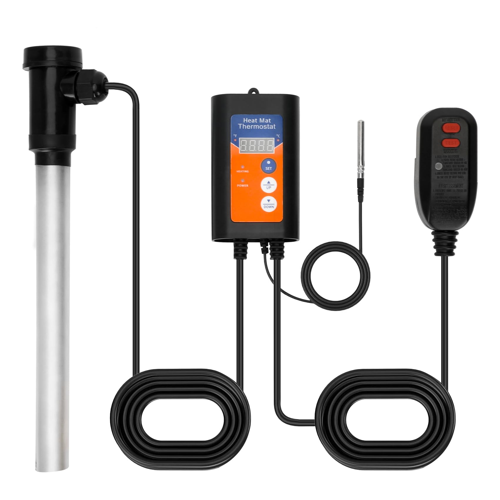 Photo 1 of 1500w Immersion Water Heater, Portable Submersible Heater,Titanium Immersion hot tub Water Heater with UL Listed capacitors Leakage Protection-Accurate Temperature Control