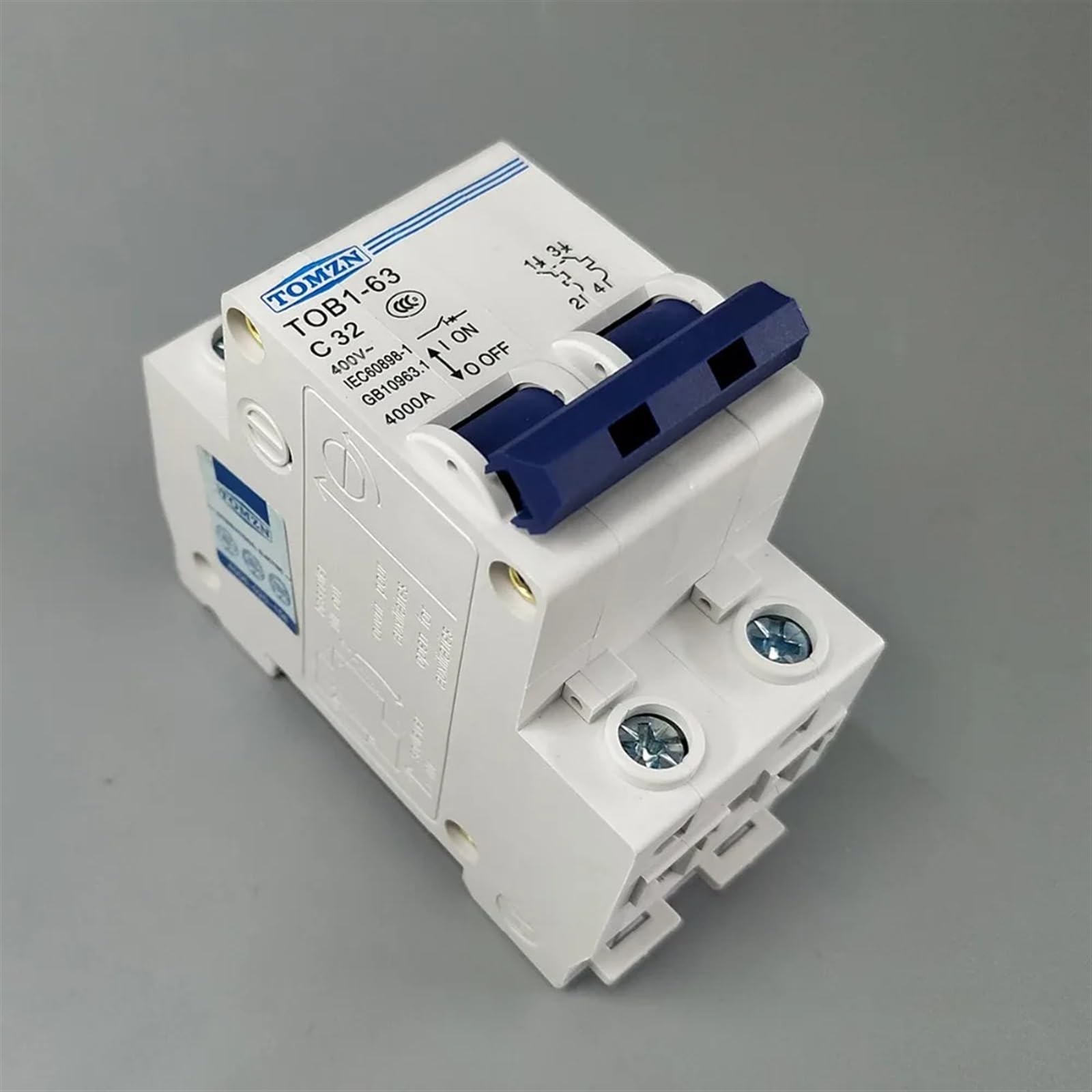 Mini disjoncteur 2P C 3A ACTOB1-63 pour circuit électrique 230V 400V