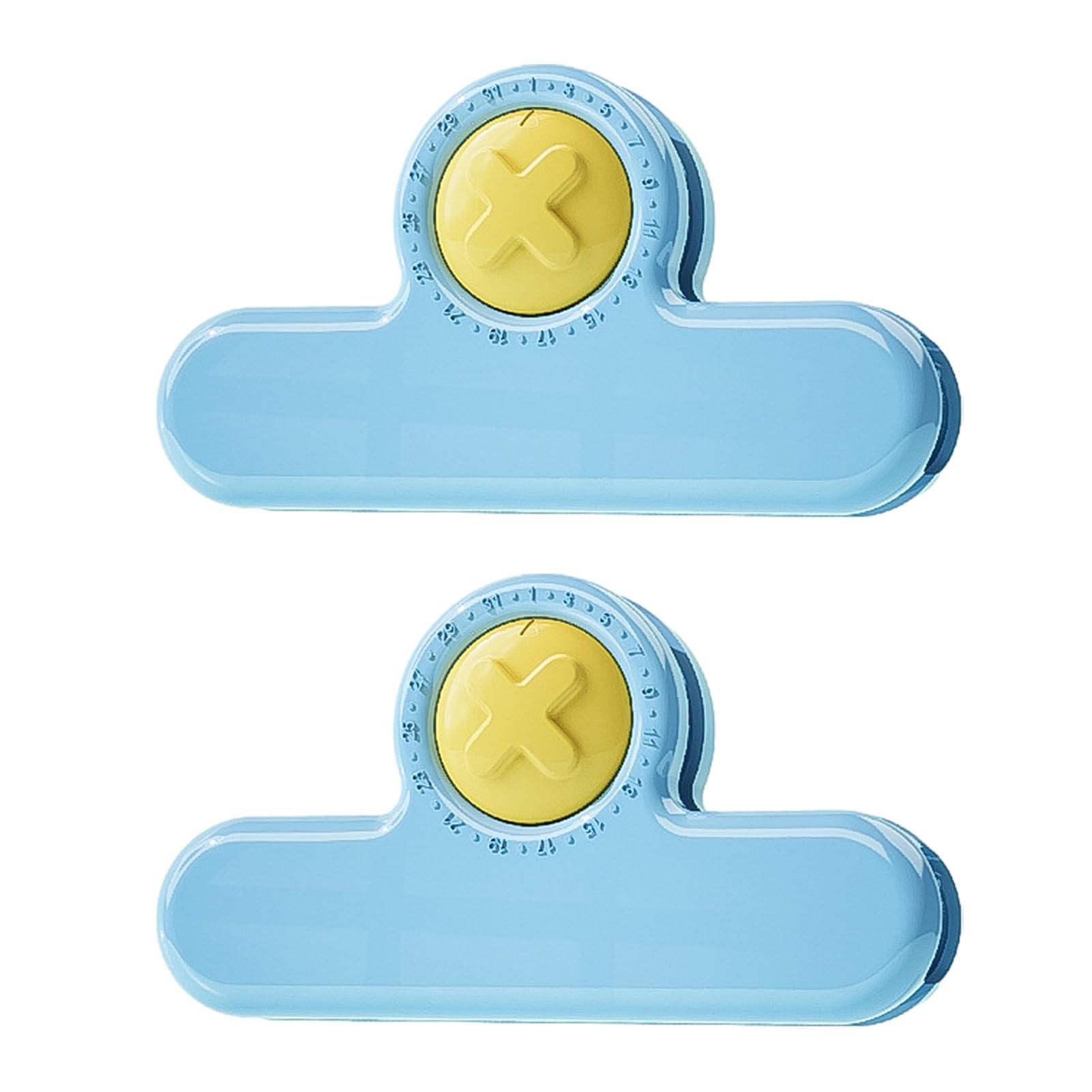 Magnetic Food Bag Clips, Anti-Scratch Fridge Magnets, Reusable Bag Sealing Clips for Chips Coffee Sandwich Snack Pouches Blue