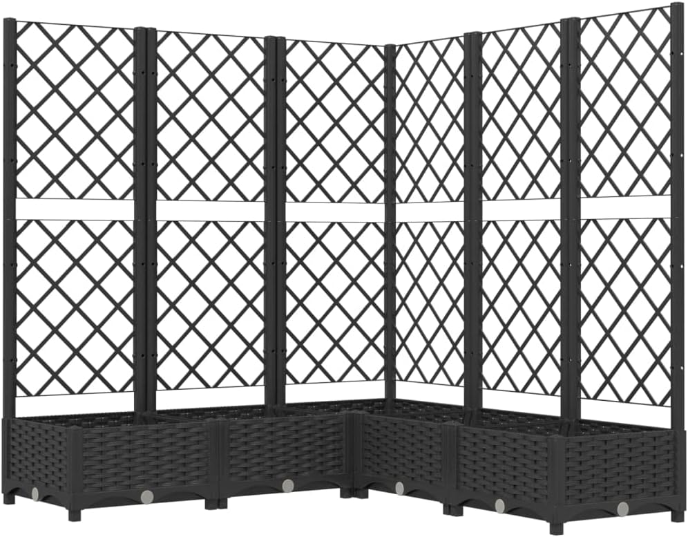 vidaXL Garden Planter with Trellis Outdoor Entrance Balcony Patio