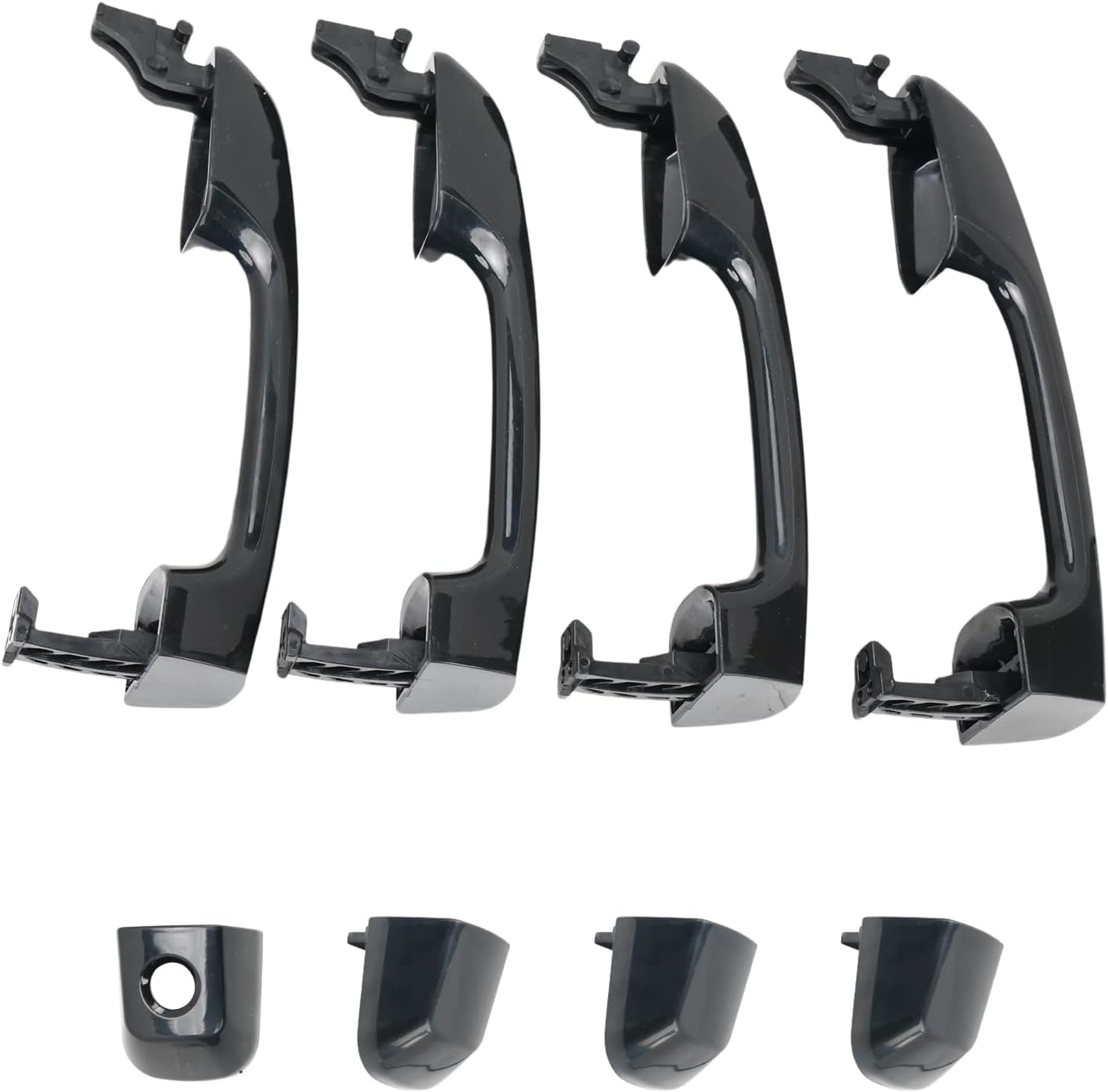 4PCS Exterior Door Handle Set Compatible with 4Runner GX460 2010-2020, Front Rear Left Right Outside Door Handle 69217-60150 69250-60030 69250-60010 Black