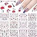 Kalolary 12 Feuilles Autocollant d’Ongles Stickers d’Ongles de Saint Valentin pour Femme Fille Saint-Valentin Décoration d’Art d’Ongles