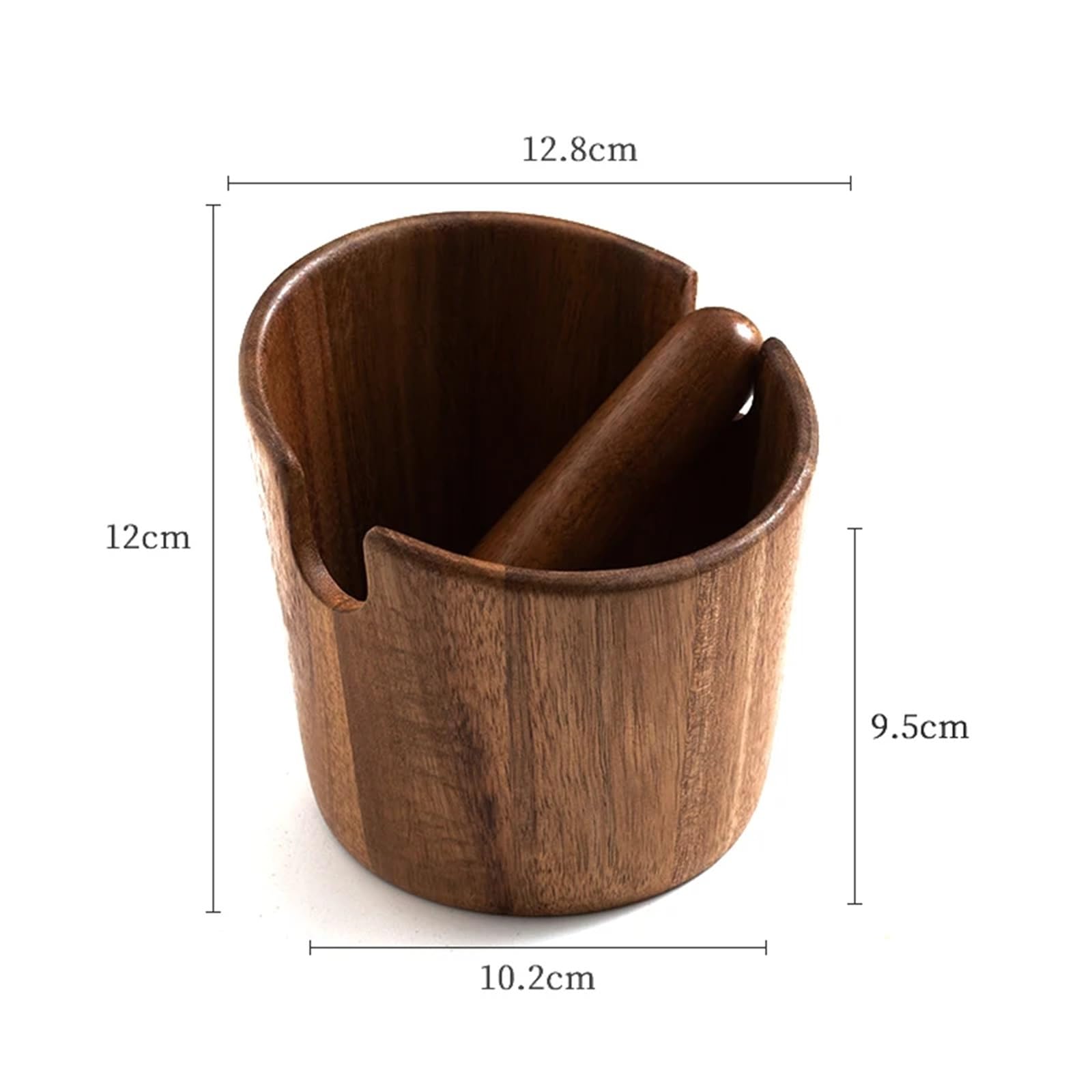 2 Stück Abklopfbehälter for Kaffeesatz, Abklopfbox aus Massivholz, Kaffeezubehör, Barista-Werkzeuge für Kaffeesatz