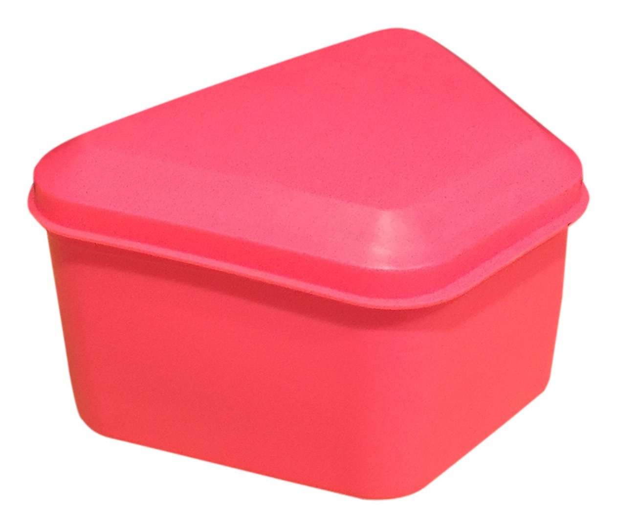 PURELINEOralcare Denture Container Capable of Soaking a Complete Upper & Lower, Hot Pink