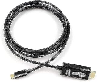 كابل USB نوع سي الى HDMI 1.8 60 هرتز ثاندربولت 3 2.0 متوافق مع ماك ميني وماك بوك برو اير M1 M2 واي باد 6 جالاكسي S23 S22 S21 S20 اف اي 1.8 متر متعدد الألوان