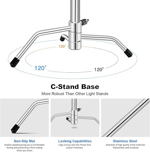 Miniatura 5 de Soonpho - Mini trípode con brazo de pluma y cabeza de bola, soporte de luz ajustable de 11 a 20 pulgadas con brazo de sujeción de 13 pulgadas para