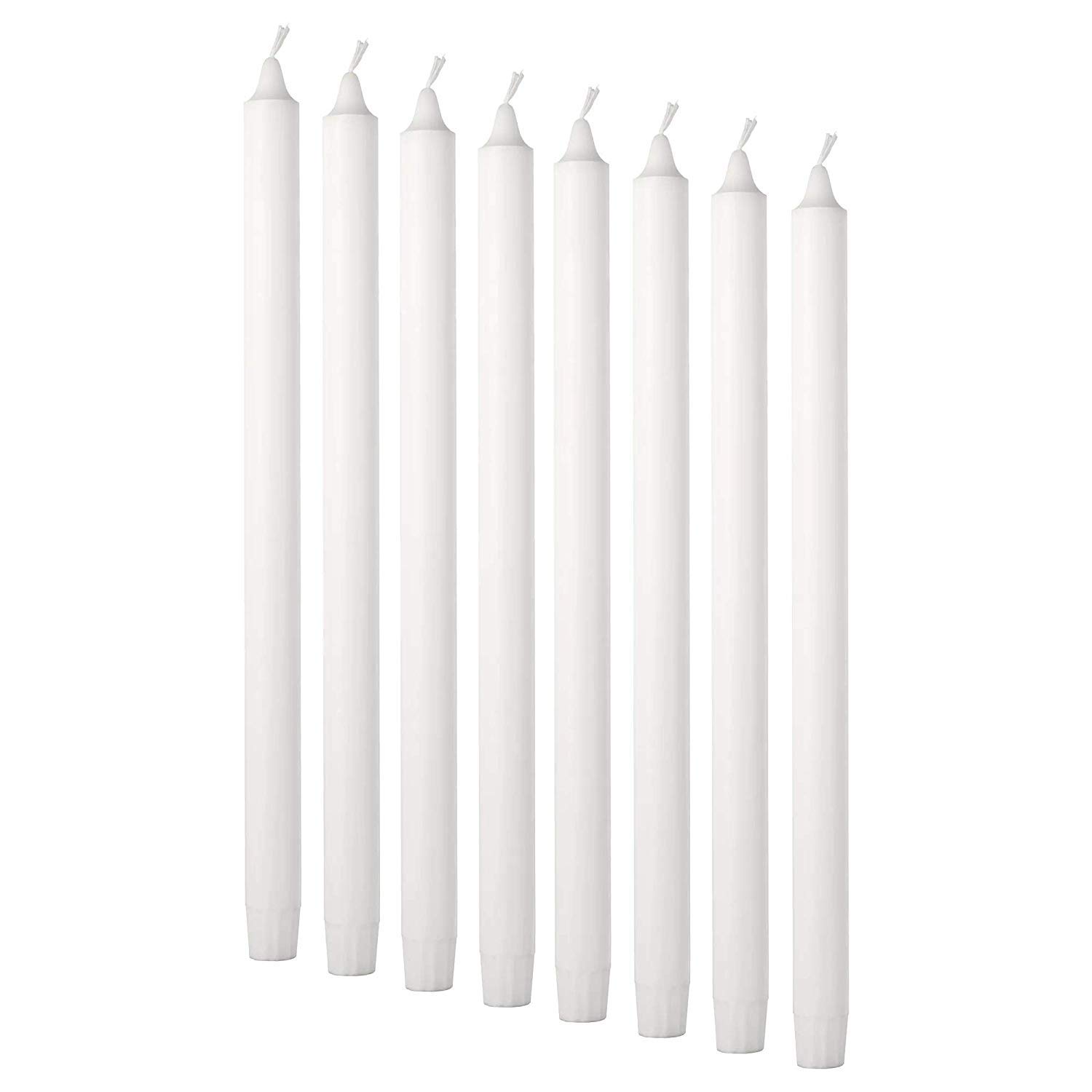 Ikea White Bblp Unscented Candle 8 In Pack, Assembled Size Height: 35 Cm Diameter: 22 Mm Burning Time: 10 Hr Package Quantity: 8 In Pack, Materials 100% Stearin