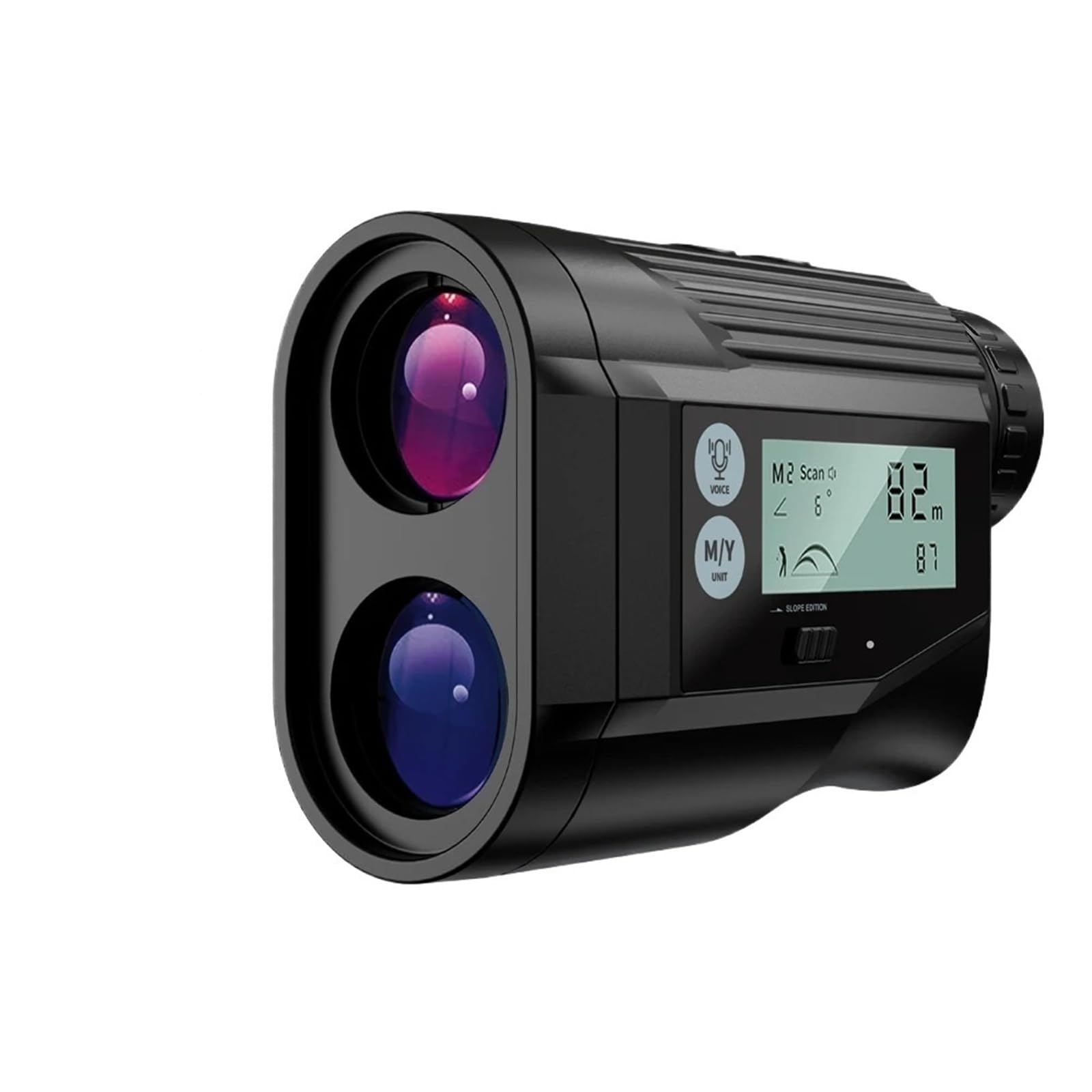 1000Y Golf Rangefinder with Voice Broadcast Range Finder with Flagpole Lock Slope Compensation Screen Display for Golfer
