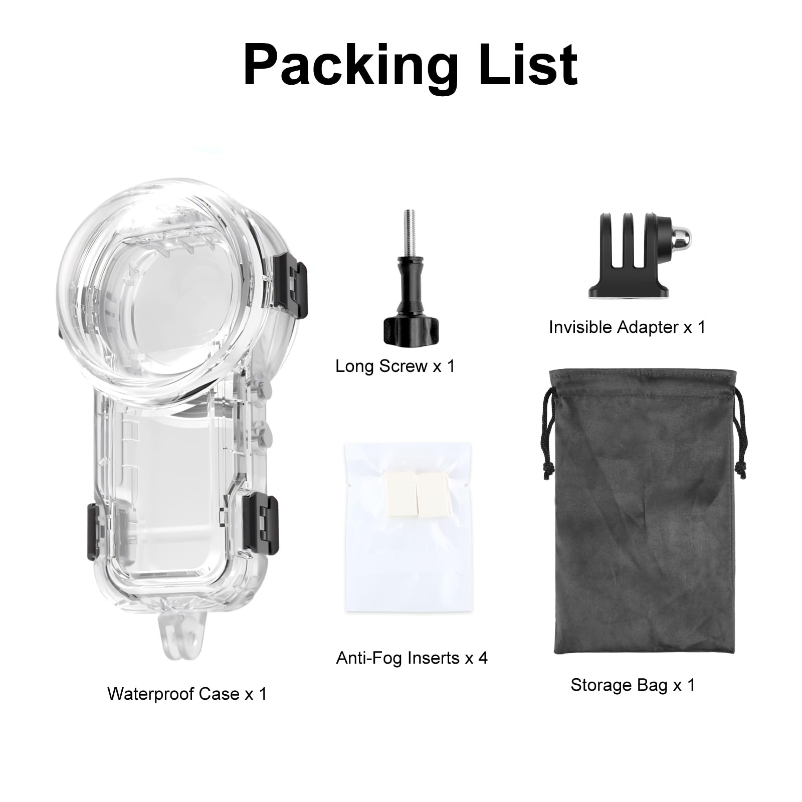 PULUZ 60m Impermeabile Custodia Sigillata Dive Case per Insta360 X5, Protettiva Subacquea Copertura Invisibile Fotografia a 360 Gradi Accessori