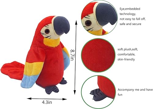 Miniatura 2 de Juguete de felpa parlante para hablar, repite lo que dices divertidos juguetes de peluche para niños, regalo de cumpleaños para niños de aprendizaje