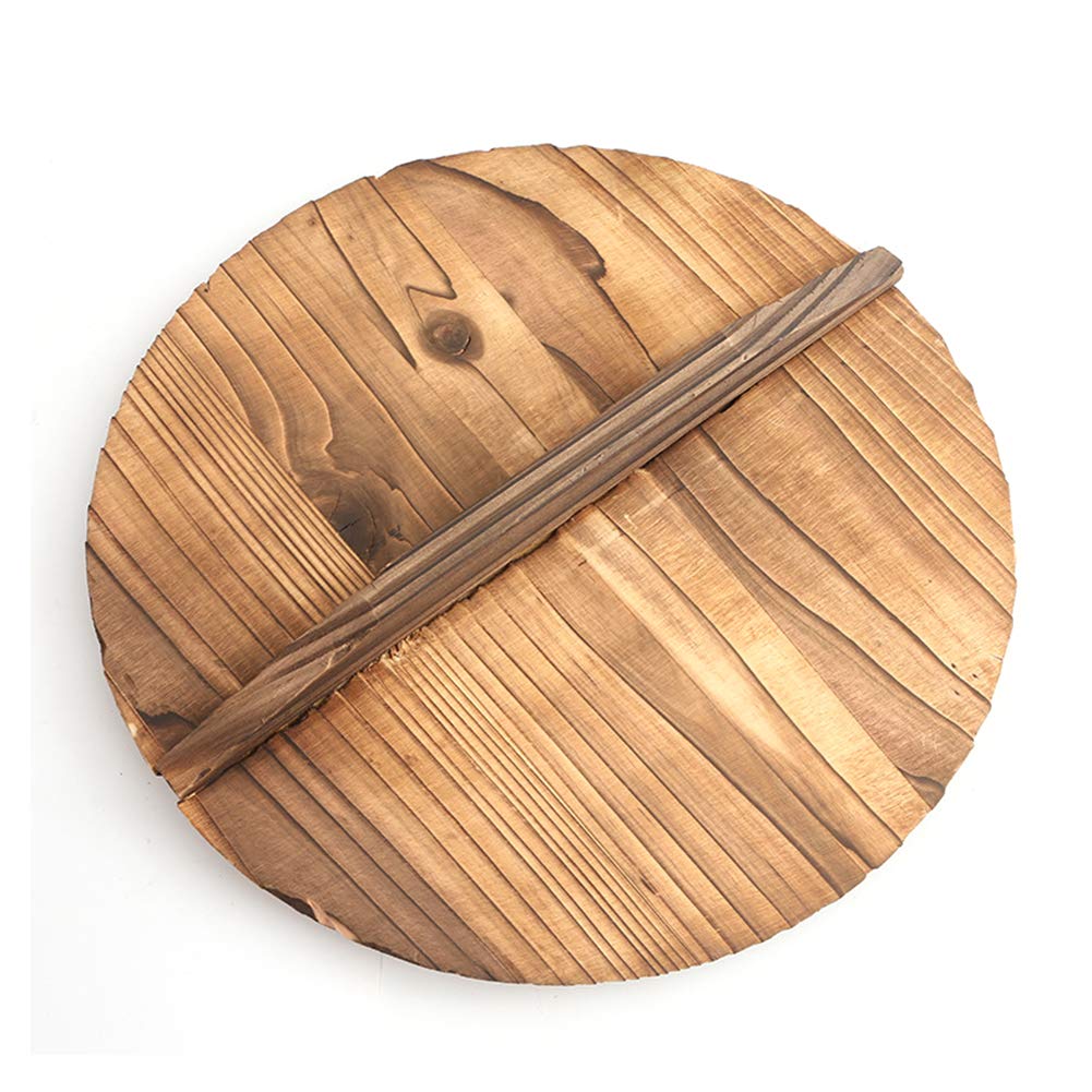 Sin Recubrimiento Wok Pan, 12,5 Pulgadas (Wok De Fondo Plano De 32 Cm) - Hecho De Hierro Puro Wok Martillado A Mano, Apto Para Cocina De Inducción, Gas Electrico Y Natural