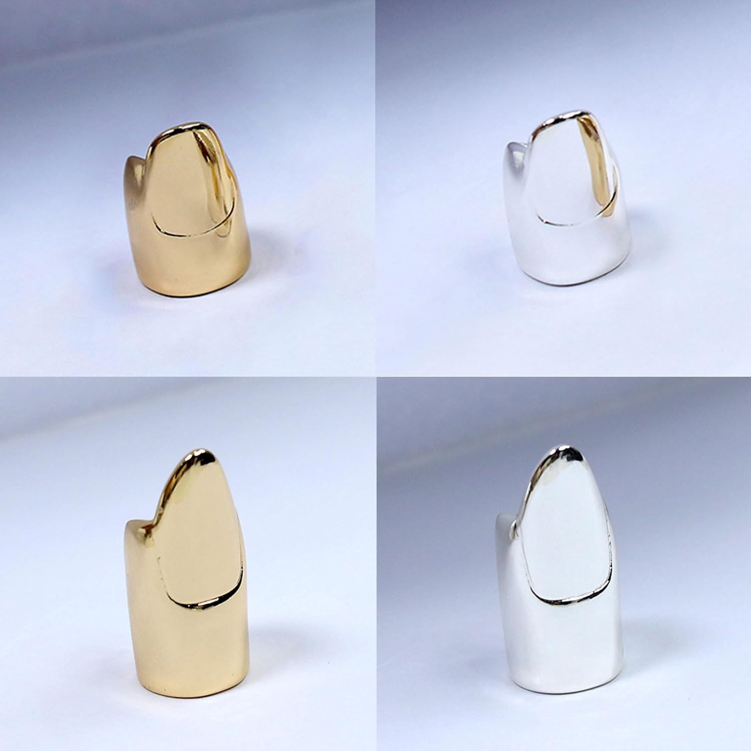 Gold Nail Finger Jewelry, Alloy Metal Manicure Protector for Nail Art, Fashion Statement for Party & Gift, 1pc